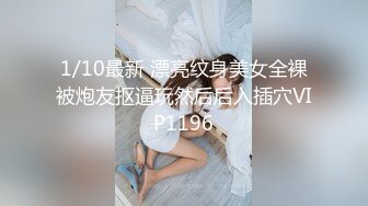 1/10最新 漂亮纹身美女全裸被炮友抠逼玩然后后入插穴VIP1196